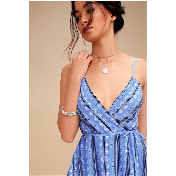 Lulus Ready Set Geo Print Wrap Dress - Picture 2 of 4